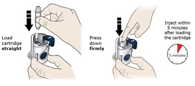 repatha-16.jpg Peel away both green pull tabs to show the adhesive. The on body infusor is on when the blue status light flashes. - repatha 16