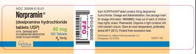 norpramin-04.jpg NDC 30698-011-01Norpramin® (desipramine hydrochloridetablets USP) 25 mg100 Tablets - norpramin 04