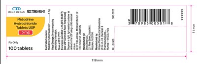Midodrine-HCl-Tablets-USP-5mg-100ct - Midodrine 5mg label Drug