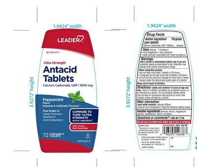 Leader Ultra Strength Antacid 72 Chewable Tablets (103af72pvlflb)