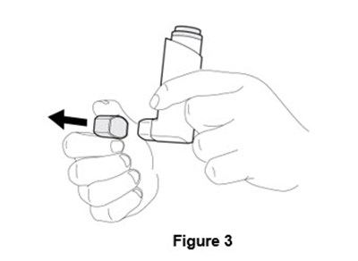 Figure 3 (priming your inhaler)