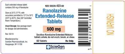 ranolazine-500mg-60tab.jpg PACKAGE LABEL – Ranolazine, 500mg bottle, 60ct - ranolazine 500mg 60tab