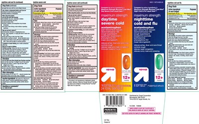 Acetaminophen 325 mg, Dextromethorphan HBr 10 mg, Guaifenesin 200 mg, Phenylephrine HCL 5 mg, Acetaminophen 325 mg, Dextromethorphan HBr 10 mg, Doxylamine Succinate 6.25 mg, Phenylephrine HCL 5 mg - mucus relief daytime severe cold nighttime cold fl 1