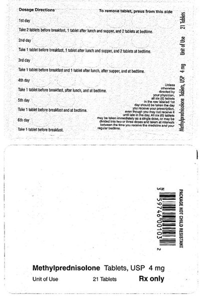 Blister Pack (Methylprenisolone Inner Blister)