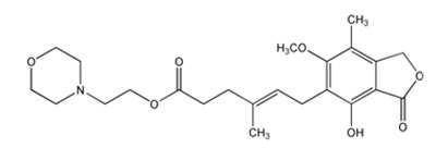 18396d7c-650c-47e2-a8c7-f205d4094903-01.jpg Chemical Structure-Mycophenolate mofetil - 18396d7c 650c 47e2 a8c7 f205d4094903 01