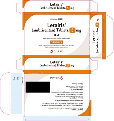 PRINCIPAL DISPLAY PANEL - 5 mg Tablet Carton - letairis 11