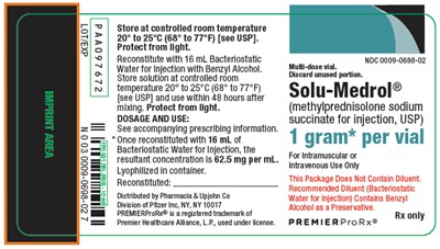 PRINCIPAL DISPLAY PANEL - 1 gram Vial Label - solu medrol 04