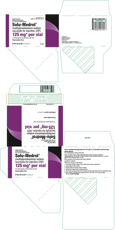 PRINCIPAL DISPLAY PANEL - 125 mg Vial Carton - solu medrol 09