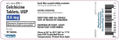Principal Display Panel- 0.6 mg 30 Tablets (Colchicine Tablets Usp 3)