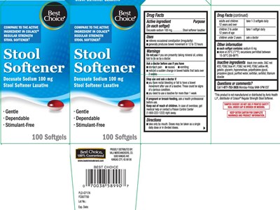 Docusate Sodium 100 mg (Docusate Sodium 2 Tone 100 mg Softgels Pat 1)