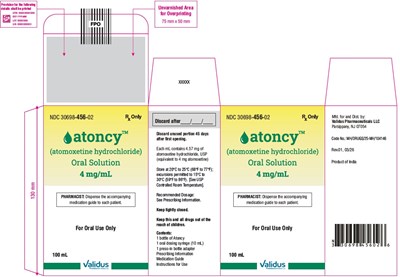 "image Description" (Atomoxetine HCl Os 4mg mL Carton Label)