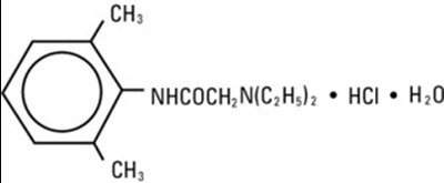 structural formula lidocaine hydrochloride - mul00 0000 03