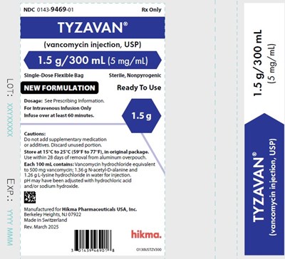 1.5g 300ml Ow (Tyzavan Vancomycin Injection 18)