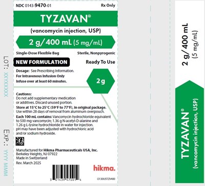 2g 400ml Ow (Tyzavan Vancomycin Injection 24)