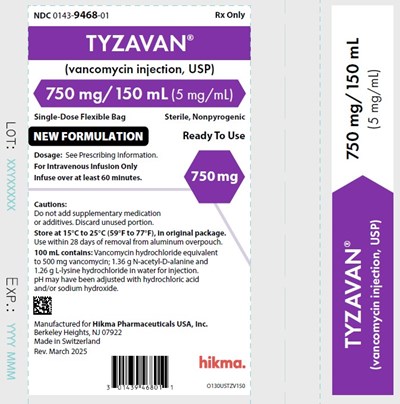 750mg Ow (Tyzavan Vancomycin Injection 8)