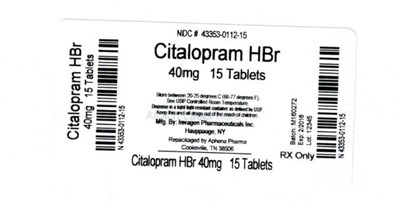 Principal Display Panel – 40 mg Bottle Label - 43353 112 15