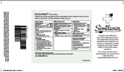 Principal Display Panelndc 59262-376-13similasandry Eye Reliefsingle-use Sterile Eye Dropspreservative Free0.4 mL/ 0.014 Fl Oz (one Vial) (Dry Eye Relief Trial Size 15x 03)