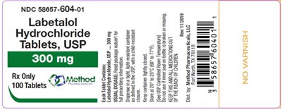 labetalol-hcl-tablets-04.jpg PRINCIPAL DISPLAY PANELNDC 58657-604-01Labetalol Hydrochloride Tablets, USP300 mgRx Only 100 Tablets - labetalol hcl tablets 04
