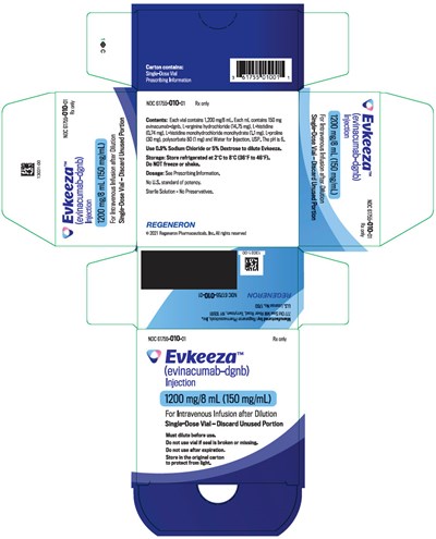 evkeeza-03.jpg PRINCIPAL DISPLAY PANEL - 1200 mg/8 mL Vial Carton - evkeeza 03