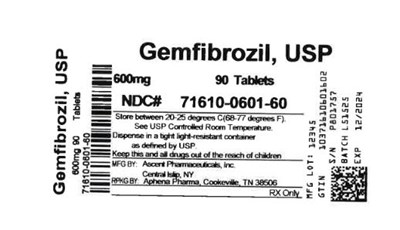 Bottle Label 600 mg (71610 0601 60)