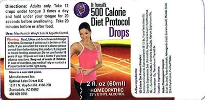 Dr. Pearsall's 500 Calorie Diet Protocol Drops (Mm1)