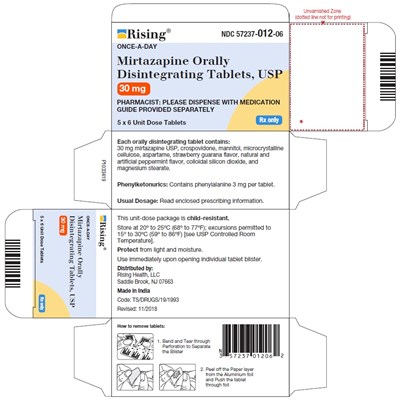 mirtazapine-fig2.jpg PACKAGE LABEL-PRINCIPAL DISPLAY PANEL - 30 mg Blister Carton (5 x 6 Unit-dose) - mirtazapine fig2