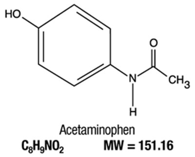 hydrocodone-bitartrate-and-acetaminophen-tablet-2.jpg Chemical Structure of Acetaminophen - hydrocodone bitartrate and acetaminophen tablet 2