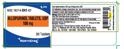 allopurinol-fig2.jpg Principal Display Panel - Allopurinol Tablets USP, 100 mg - 30's tab pack - allopurinol fig2