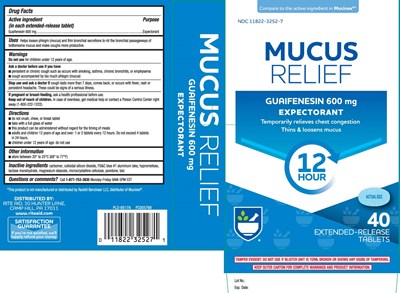 Guaifenesin 600 mg (Mucus Relief 600 mg Extended Release Tablets 1)