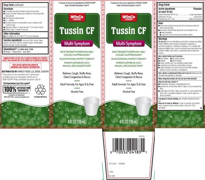 Dextromethorphan Hbr 20 mg Guaifenesin 200 mg Phenylephrine HCl 10 mg (Tussin Cf Multi Symptom Cold 1)