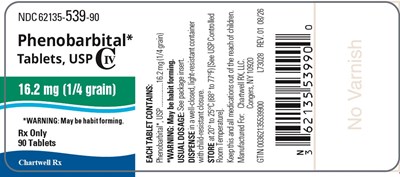 "image Description" (Phenobarbital Tabs 16pt2mg 90s Bottle Label)