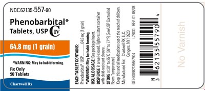 "image Description" (Phenobarbital Tabs 64pt8mg 90s Bottle Label)