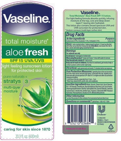 Vaseline Total Moisture Aloe Spf 15 Pdp (Vtmaloespf15pdp)