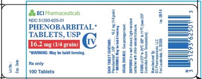 This is an image of the label for Phenobarbital Tablets, USP 16.2 mg 100 count. - phenotabs 2