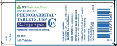This is an image of the label for Phenobarbital Tablets, USP 32.4 mg 100 count. - phenotabs 3