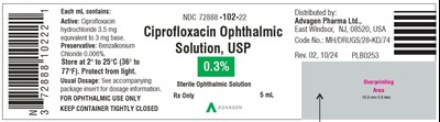 ciprofloxacin-ophthalmic-solution-5ml-container.jpg Ciprofloxacin Ophthalmic Solution, 0.3% - NDC 72888-102-22 - 5 mL Container - ciprofloxacin ophthalmic solution 5ml container