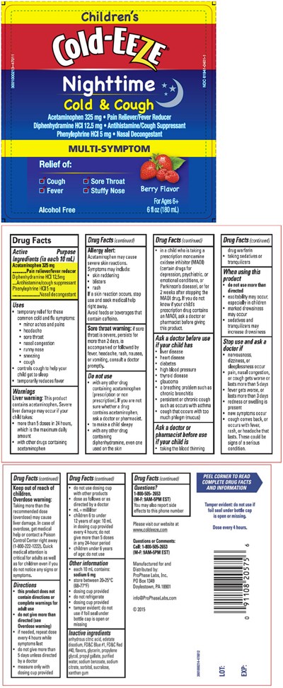 PRINCIPAL DISPLAY PANEL - 180 mL Bottle Label - cold eeze 01