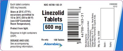 100 Tablets in 1 Bottle - linezolid 600