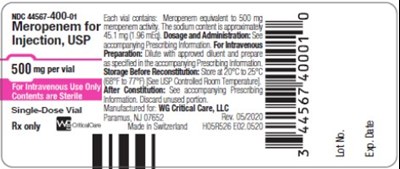 Meropenem 500 mg vial label - image 02