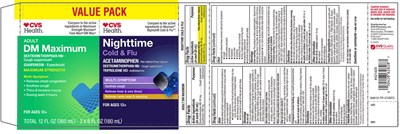 Cvs Health Adult Dm Maximum &amp; Nighttime Cold And Flu Value Pack (Ms Mucinex 01)