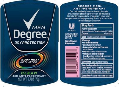 Degree Clean 2.7 Oz (Degreemendrycleanpdp)