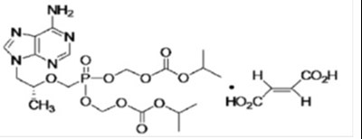 Tenofovir Disoproxil Fumarate Chemical Structure (Tenofovir Disoproxil Fumarate Str1)