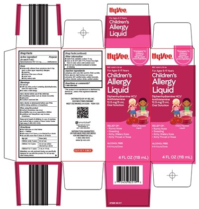 Hyvee Childrens Allergy Liquid Cherry Carton Image