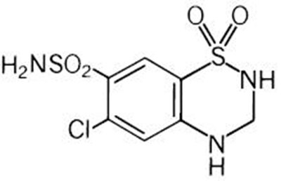 Hydrochlorothiazide Chemical Structure (Valhyctz Str2)