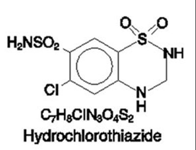 Hydrochlorothiazide Chemical Structure (Triamterene And Hctz Tabs 2)