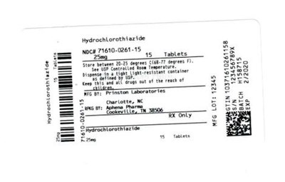 Bottle Label 25 mg (71610 0261 15)
