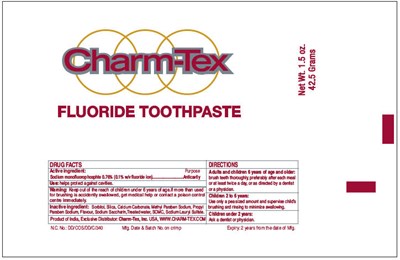 charm-tex-01.jpg PRINCIPAL DISPLAY PANEL - 42.5 Grams Tube Label - charm tex 01