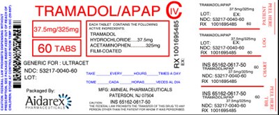 Principle Display Label (Tramadol Apap 37 5 325 Amneal 1)