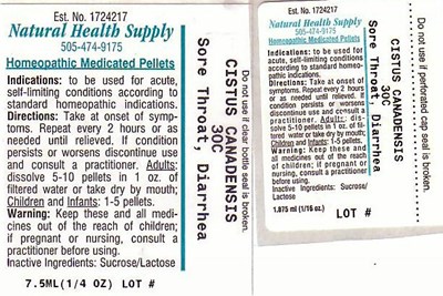 SORE THROAT DIARRHEA LABEL - NHS sore throat diarrhea 2