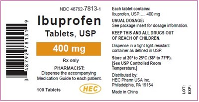 Ibuprofen 400 mg - 100 Tablets NDC: 48792-7813-1 - 400mg100